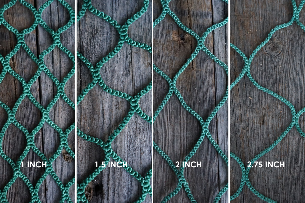1 inch to 2.75 inch display of knotless netting